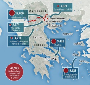 grafico campi profughi Grecia