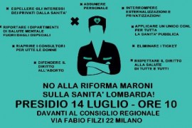 No alla riforma Maroni sulla sanità lombarda! Presidio il 14 luglio
