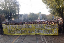 Video dello SCIOPERO DELLA SCUOLA, Milano 13 novembre 2015