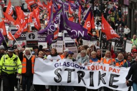 Glasgow: 8mila donne scozzesi fanno due giorni di sciopero per la parità di stipendio