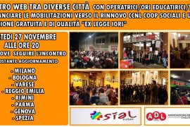 Sial Cobas-ADL Cobas: il 27 novembre incontro web per un coordinamento degli operatori sociali