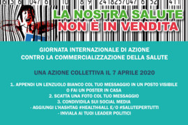 Our health is not for sale/ La nostra salute non è in vendita