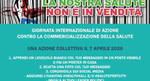 Our health is not for sale/ La nostra salute non è in vendita