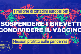 Bloccata la proposta di sospensione dei brevetti sui vaccini: avanti con la campagna #NoprofitOnPandemic”