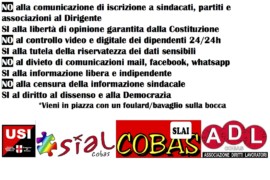 No al Codice disciplinare bavaglio: presidio giovedì 29 aprile dalle 16.30 Palazzo Marino