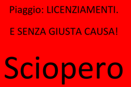 “Licenziati” 4 apprendisti alla Piaggio -sciopero 15 luglio 2022