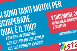 2 dicembre 2022: giornata di mobilitazione e SCIOPERO!