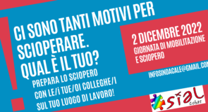 2 dicembre 2022: giornata di mobilitazione e SCIOPERO!