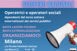 10 APRILE 2024 Sciopero dei dipendenti del terzo settore