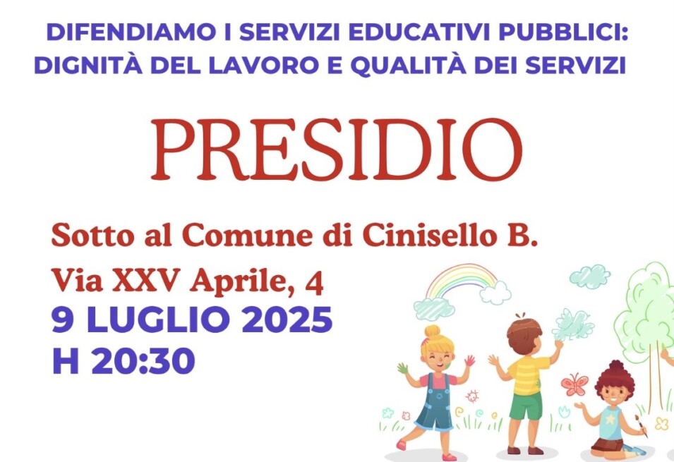 Servizi educativi pubblici: a Cinisello Balsamo un presidio per difenderli