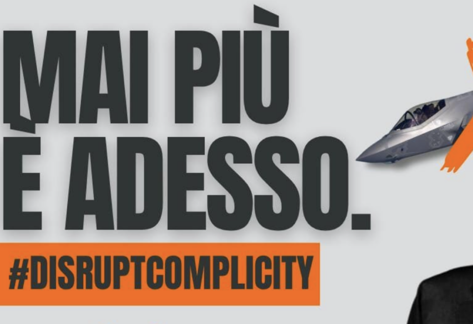 Basta complicità: mail bombing contro gli F35, scrivi a Crosetto e Tajani