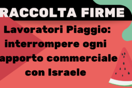 Piaggio: raccolta di firme per un documento di solidarietà ai palestinesi