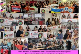 Incontro della Rete Sindacale Internazionale di Solidarietà e Lotta a Parigi